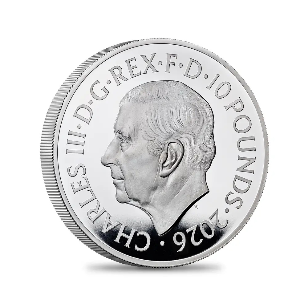モダンコイン3：6846 イギリス 2026 チャールズ3世 ウィリアム4世クラウン 10ポンド5オンスプルーフ銀貨 未鑑定 箱付き【ご予約承り品】