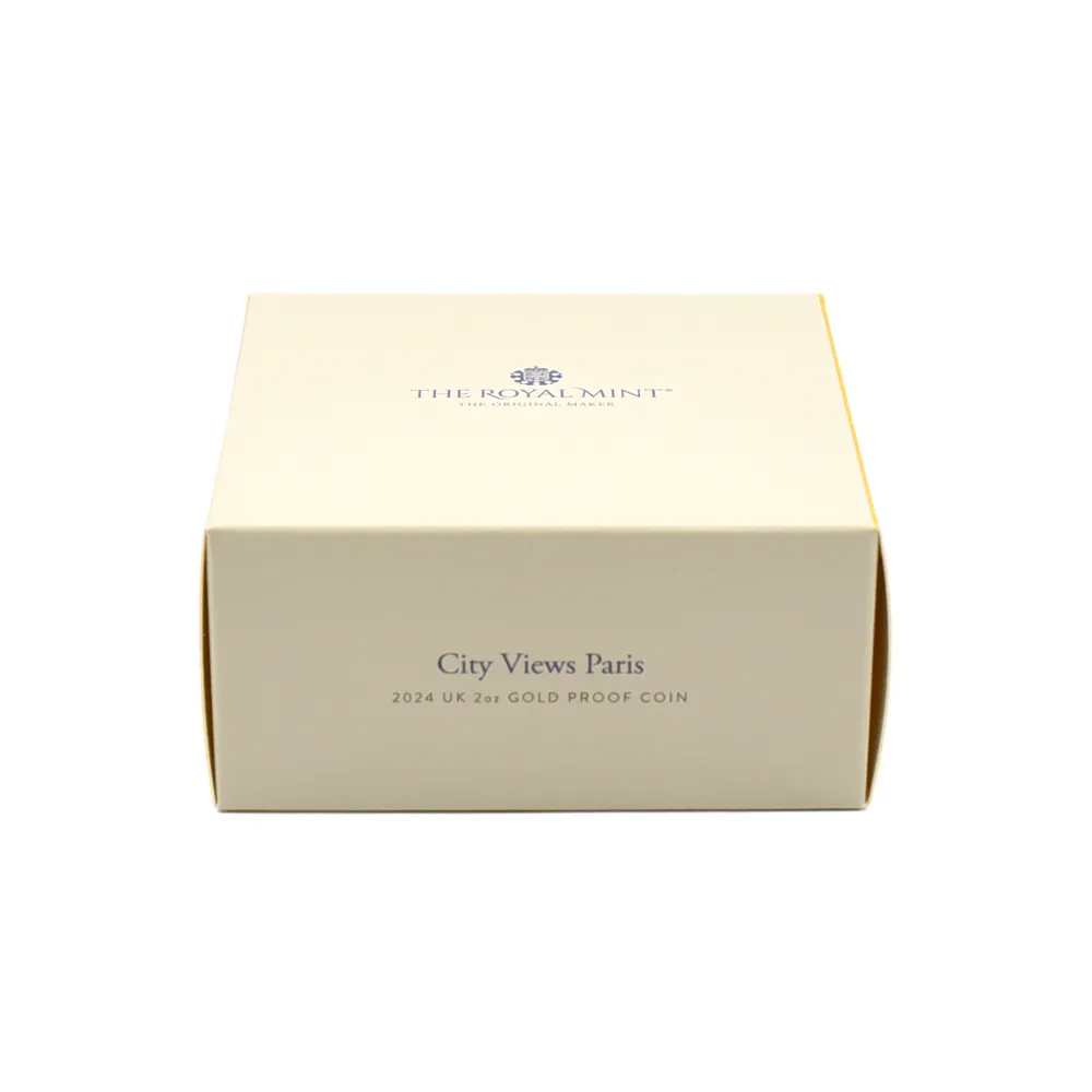 モダンコイン7：6760 イギリス 2024 チャールズ3世 都市景観シリーズ第3弾 パリ 200ポンド2オンス金貨 NGC PF70UC 箱付き