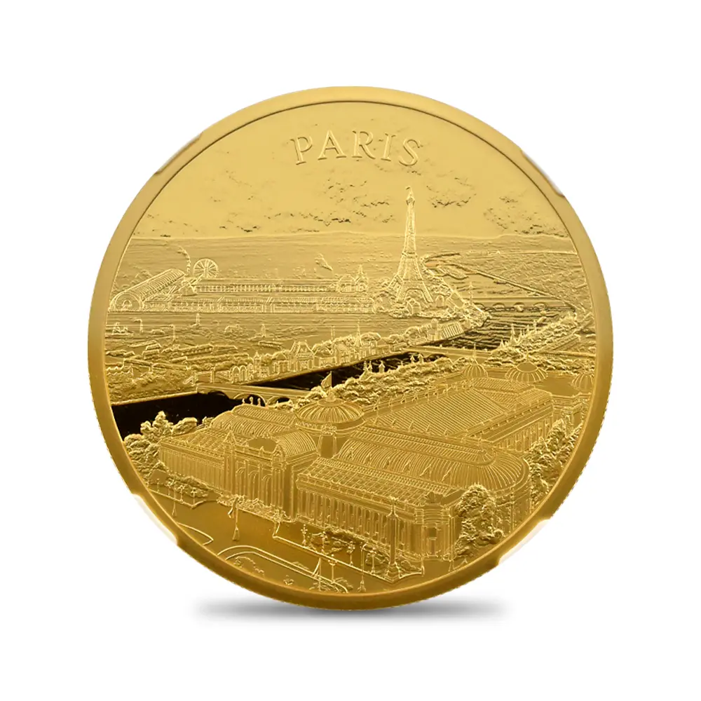 モダンコイン2：6760 イギリス 2024 チャールズ3世 都市景観シリーズ第3弾 パリ 200ポンド2オンス金貨 NGC PF70UC 箱付き