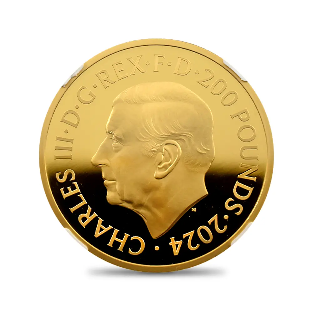 モダンコイン3：6760 イギリス 2024 チャールズ3世 都市景観シリーズ第3弾 パリ 200ポンド2オンス金貨 NGC PF70UC 箱付き