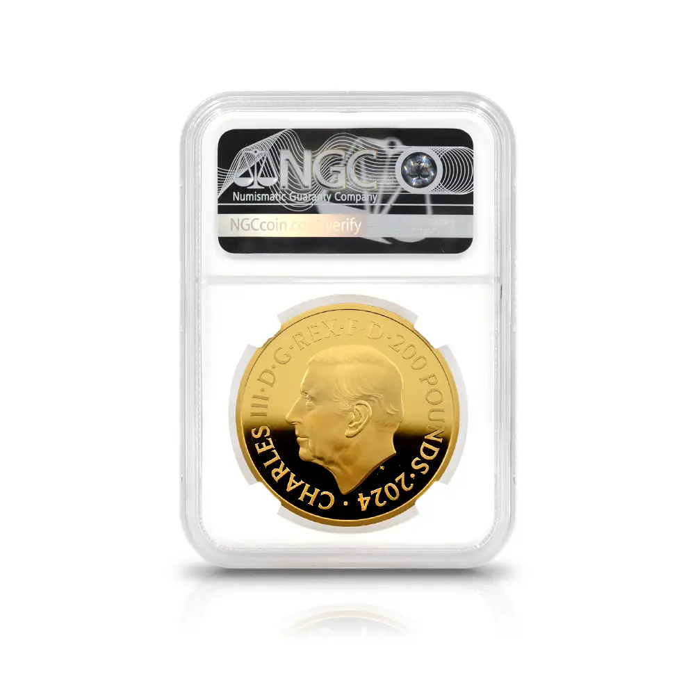 モダンコイン5：6760 イギリス 2024 チャールズ3世 都市景観シリーズ第3弾 パリ 200ポンド2オンス金貨 NGC PF70UC 箱付き