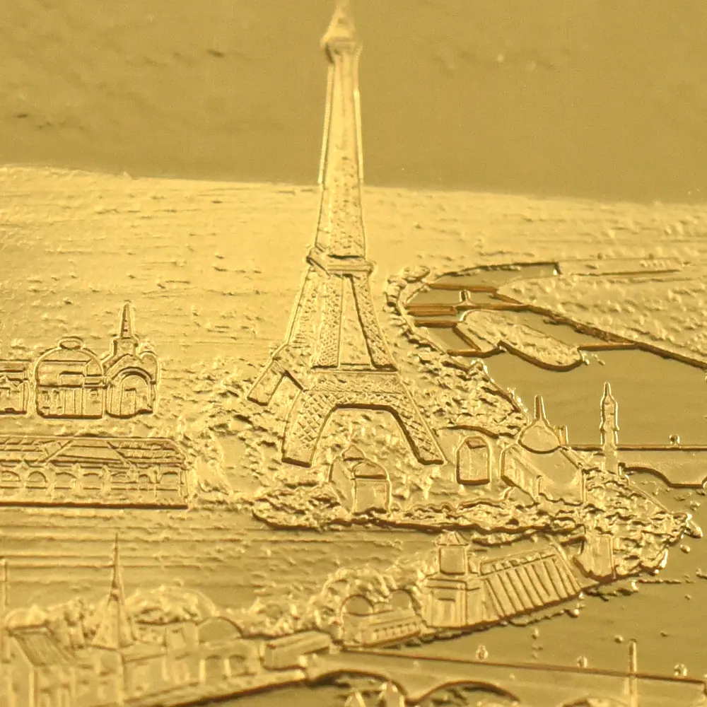 モダンコイン12：6760 イギリス 2024 チャールズ3世 都市景観シリーズ第3弾 パリ 200ポンド2オンス金貨 NGC PF70UC 箱付き