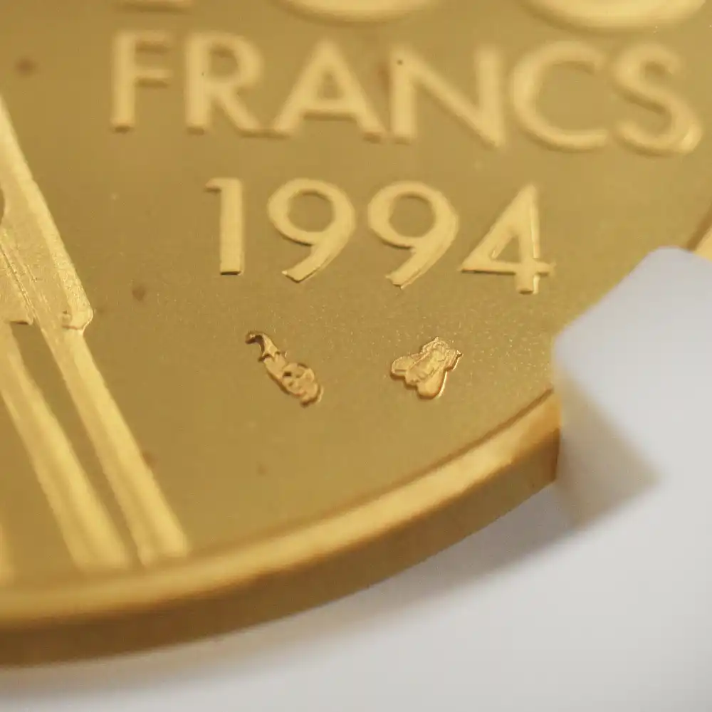 モダンコイン12：4159 フランス 1994 フランス映画100周年 チャーリー・チャップリン 100フラン金貨 NGC PF67UC