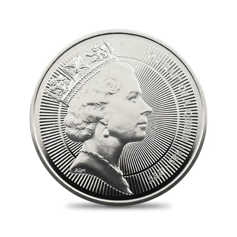 モダンコイン2：6607 イギリス 2026 チャールズ3世 エリザベス2世のコイン肖像シリーズ 第三弾 ミドルエリザベス 5ポンドBU白銅貨 未鑑定 パッケージ付き