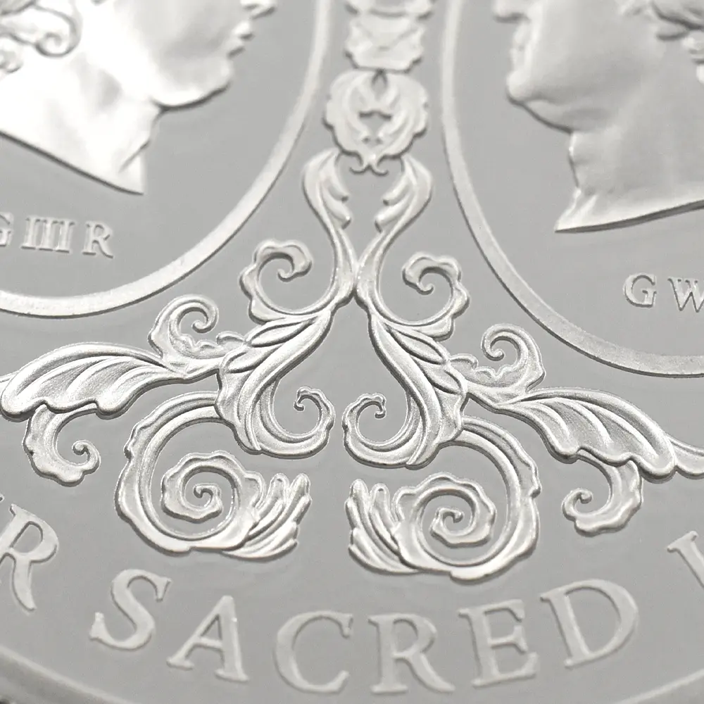 モダンコイン10:6237 イギリス 2025 チャールズ3世 アメリカ独立戦争250周年 ジョージ3世&ジョージ・ワシントン 2ポンド1オンス銀貨 ファーストリリース NGC PF68UC 箱付き