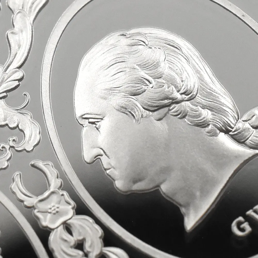 モダンコイン12:6237 イギリス 2025 チャールズ3世 アメリカ独立戦争250周年 ジョージ3世&ジョージ・ワシントン 2ポンド1オンス銀貨 ファーストリリース NGC PF68UC 箱付き