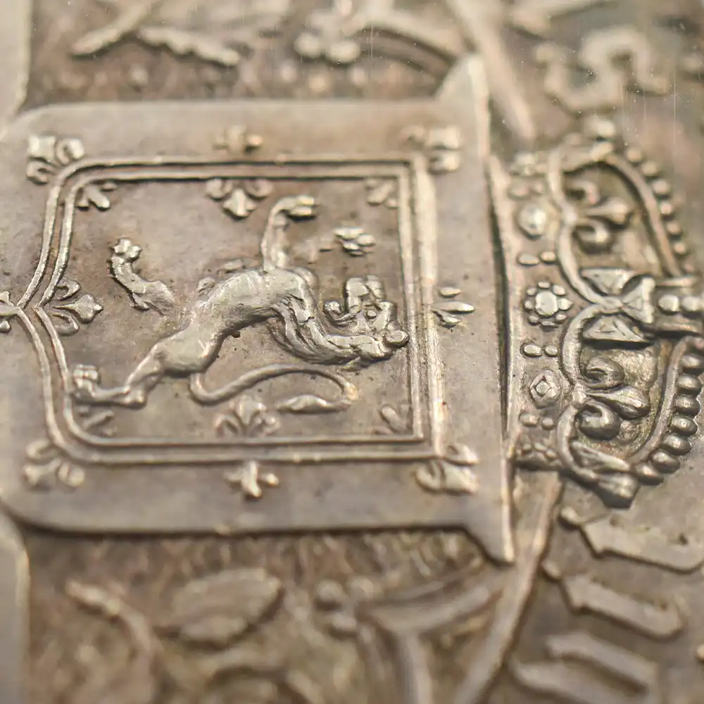 アンティークコイン14：4172 1847 ヴィクトリア女王 ゴチッククラウン銀貨 アンデシモエッジ Esc-2571 PCGS PR62