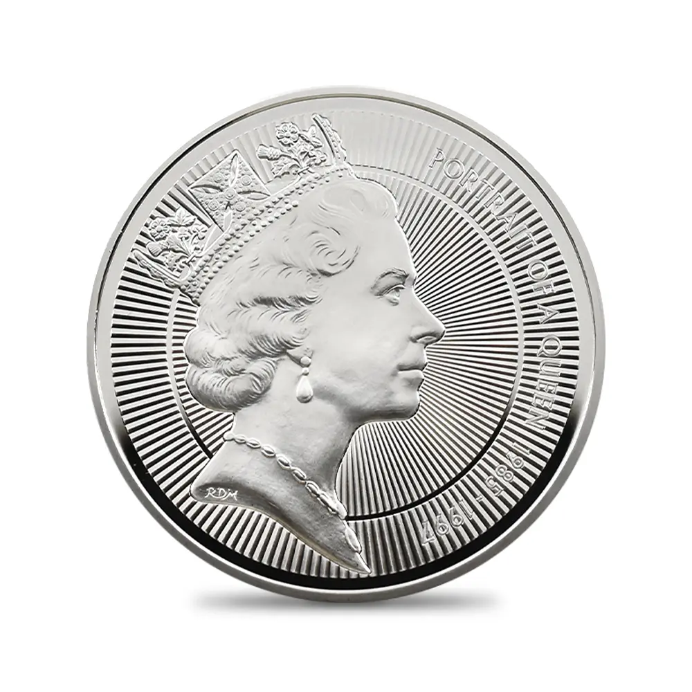モダンコイン2：6609 イギリス 2026 チャールズ3世 エリザベス2世のコイン肖像シリーズ 第三弾 ミドルエリザベス 5ポンドプルーフピェフォー銀貨 未鑑定 箱付き