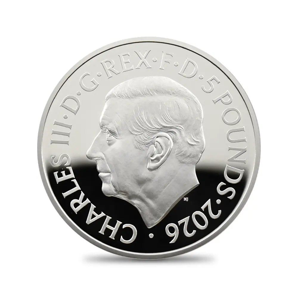 モダンコイン3：6608 イギリス 2026 チャールズ3世 エリザベス2世のコイン肖像シリーズ 第三弾 ミドルエリザベス 5ポンドプルーフ銀貨 未鑑定 箱付き