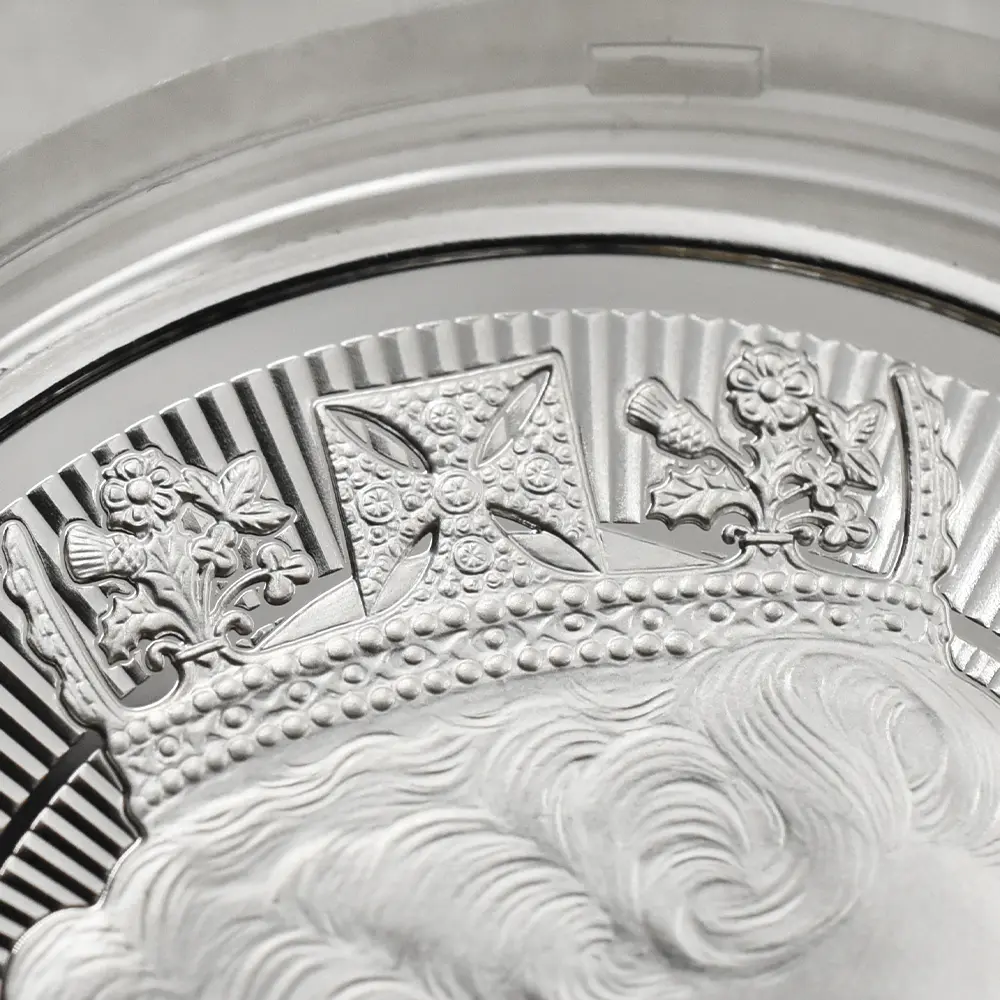 モダンコイン9：6608 イギリス 2026 チャールズ3世 エリザベス2世のコイン肖像シリーズ 第三弾 ミドルエリザベス 5ポンドプルーフ銀貨 未鑑定 箱付き