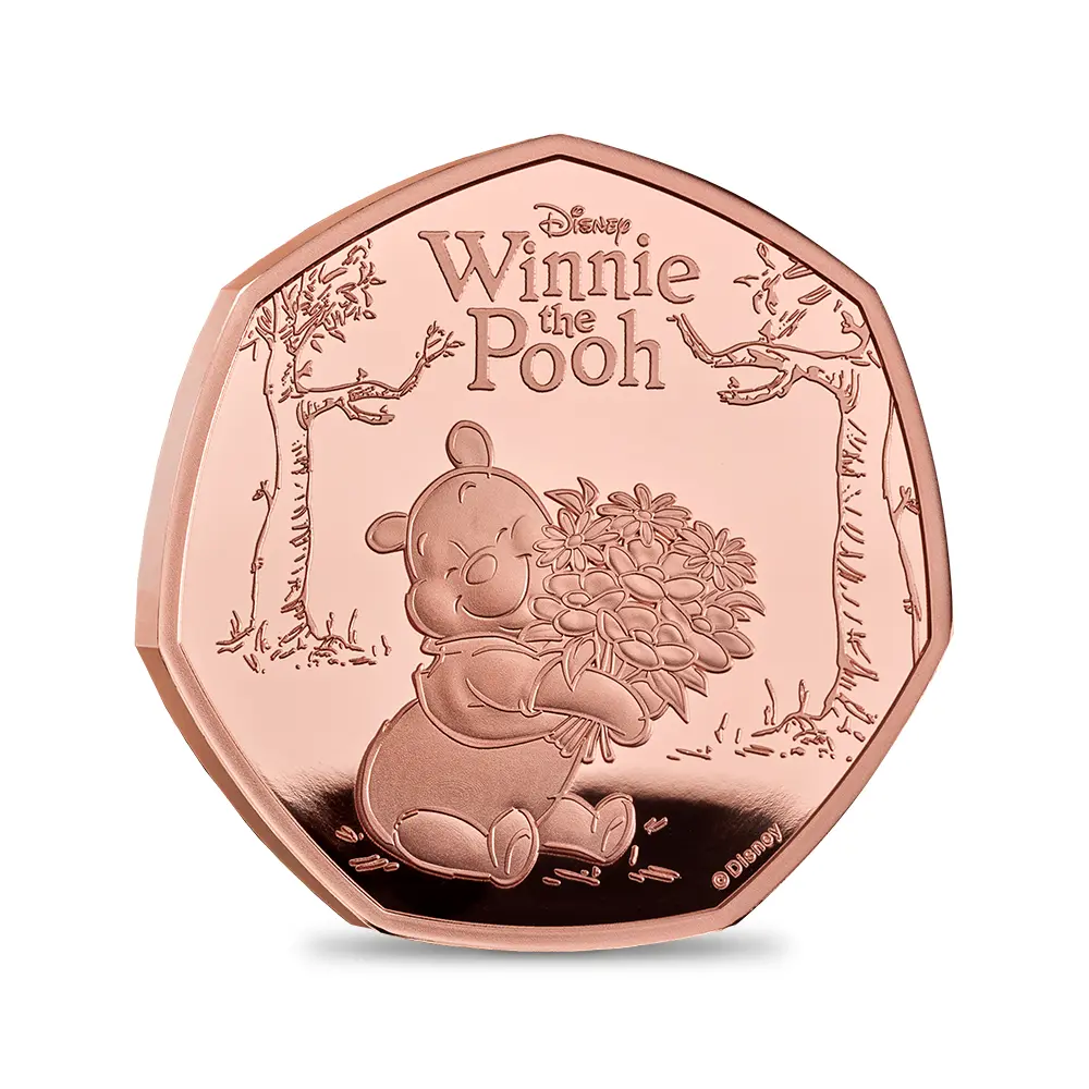 モダンコイン2：6856 イギリス 2026 チャールズ3世 くまのプーさん100周年記念 50ペンスプルーフ金貨 未鑑定 箱付き【ご予約承り品】