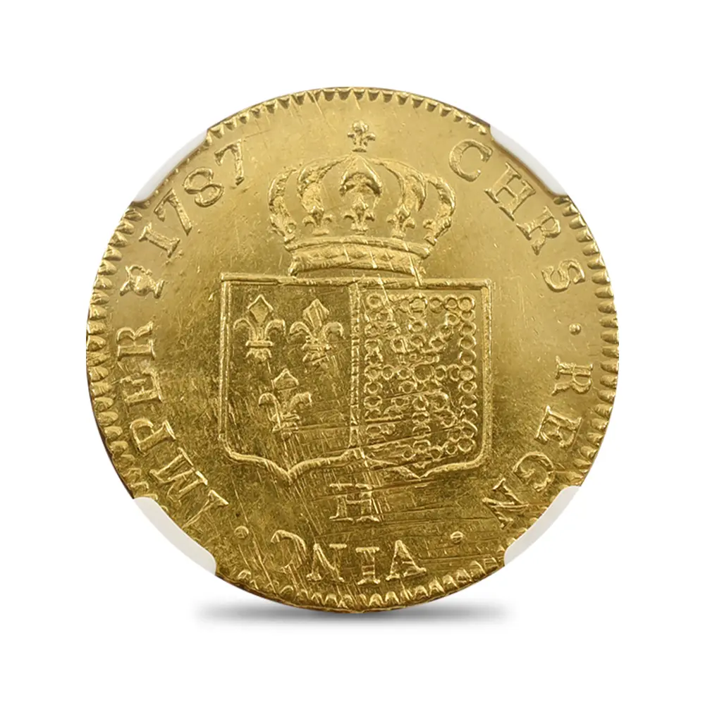 アンティークコイン3：5433 フランス 1787H ルイ16世 2ルイドール 金貨 NGC MS63