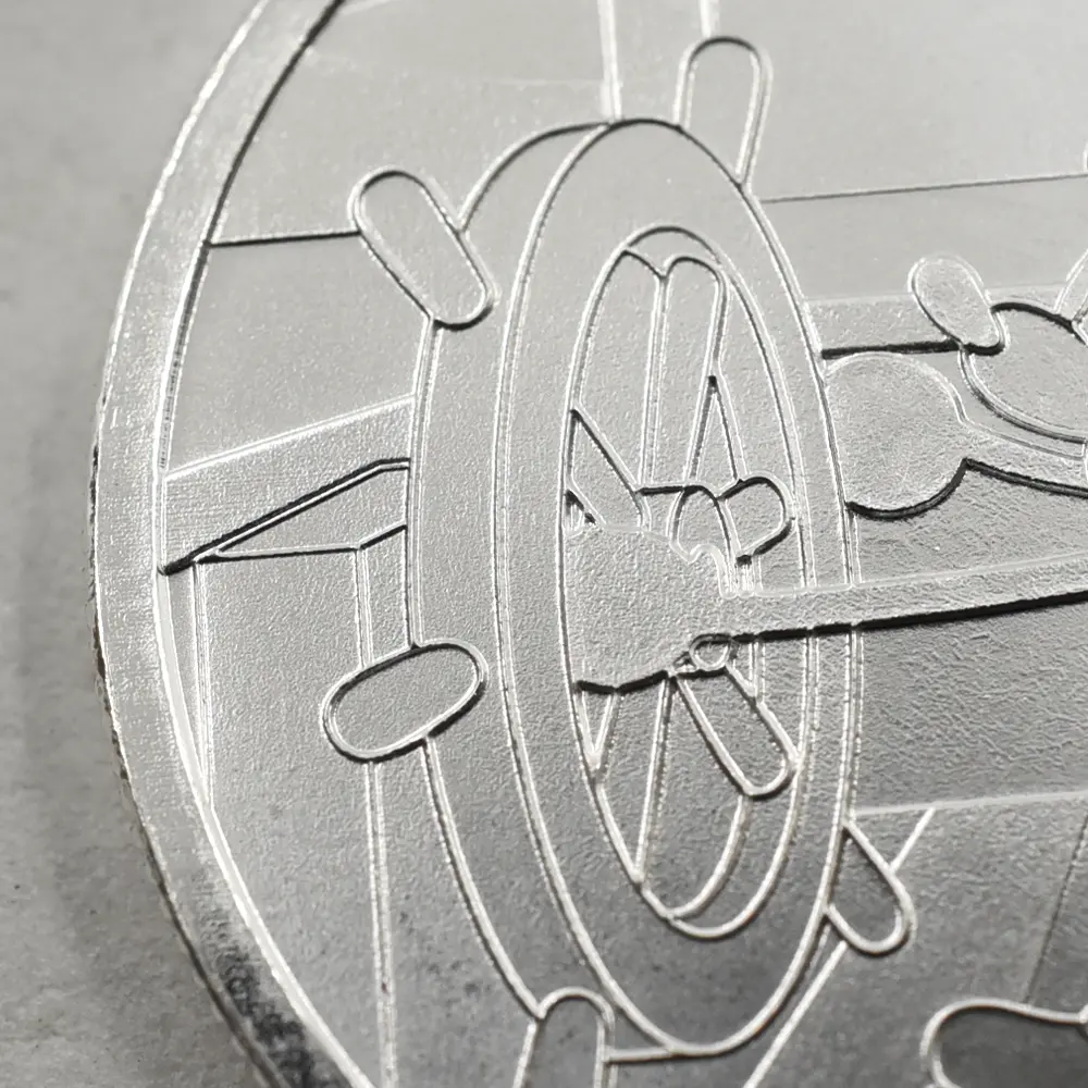 地金型6：6860 蒸気船ウィリー キャプテン  ミッキーマウス 1オンス BU銀メダル 【20枚】 (コインケース付き)