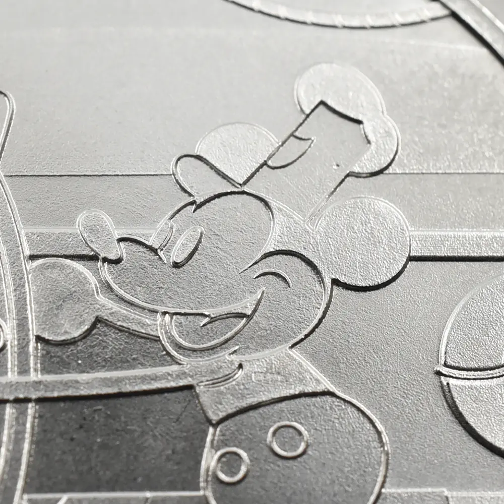 地金型4：6861 蒸気船ウィリー キャプテン  ミッキーマウス 1オンス BU銀メダル 【100枚】 (コインケース付き)