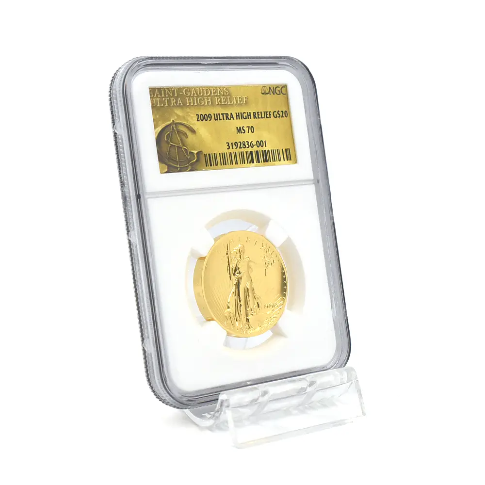 モダンコイン6：5436 アメリカ 2009 ウルトラハイレリーフ ダブルイーグル 20ドル金貨 NGC MS70