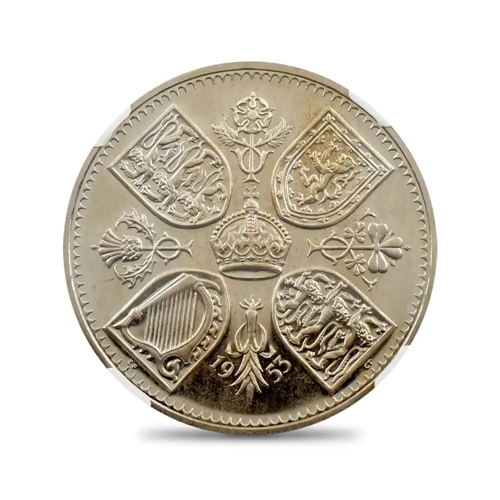 モダンコイン3：4188 1953 エリザベス2世 エリザベス2世戴冠記念 クラウン白銅貨 NGC PF66CAM