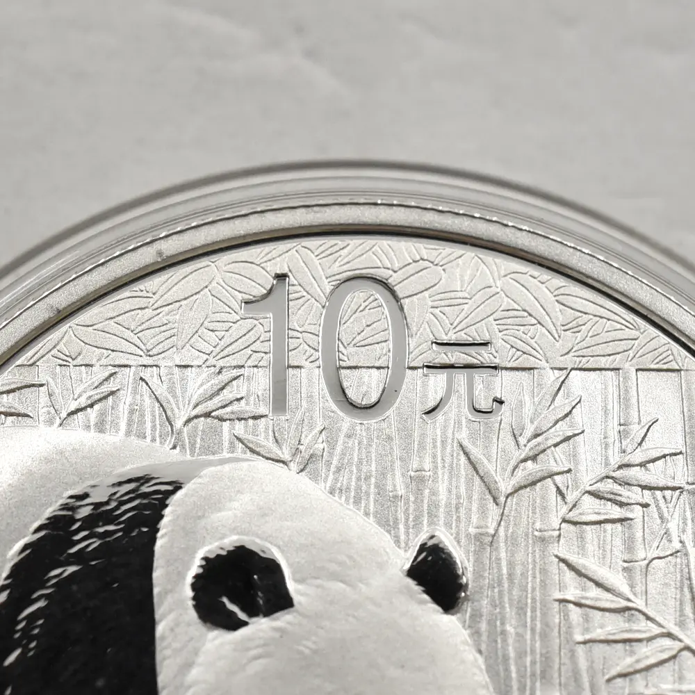 地金型4：5441 中国 2011 パンダ 10元 1オンス 銀貨 【1枚】 (コインケース付き)