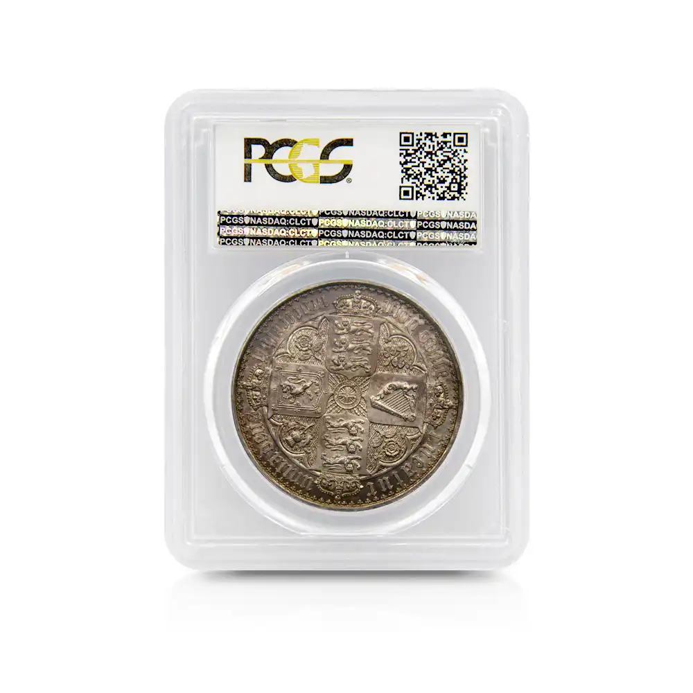 アンティークコイン5：4195 1847 ヴィクトリア女王 ゴチッククラウン銀貨 アンデシモエッジ PCGS PR63CA S-3883
