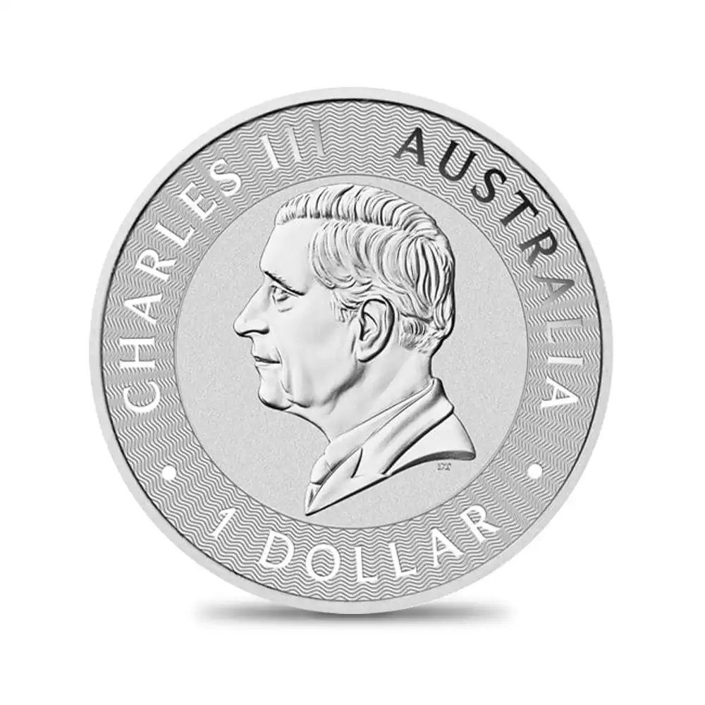 地金型3：4199 オーストラリア 2024 カンガルー 1ドル 1オンス 銀貨 【100枚】 (コインチューブ付き)