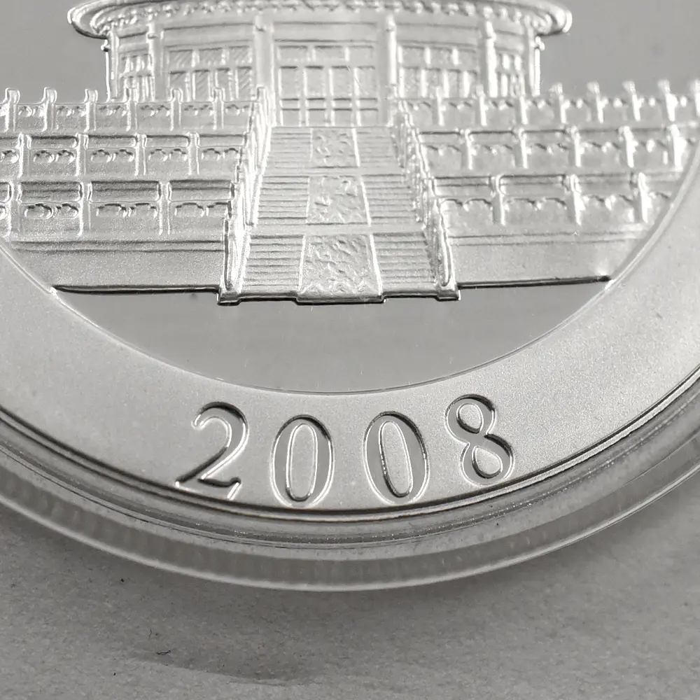 地金型7：5428 中国 2008 パンダ 10元 1オンス 銀貨 【1枚】 (コインケース付き)