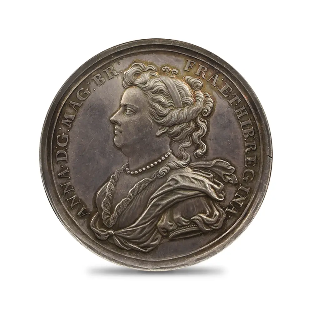 メダル2：4202 1703 アン女王 マールバラ公ジョン･チャーチル爵位授与記念 銀メダル NGC MS63