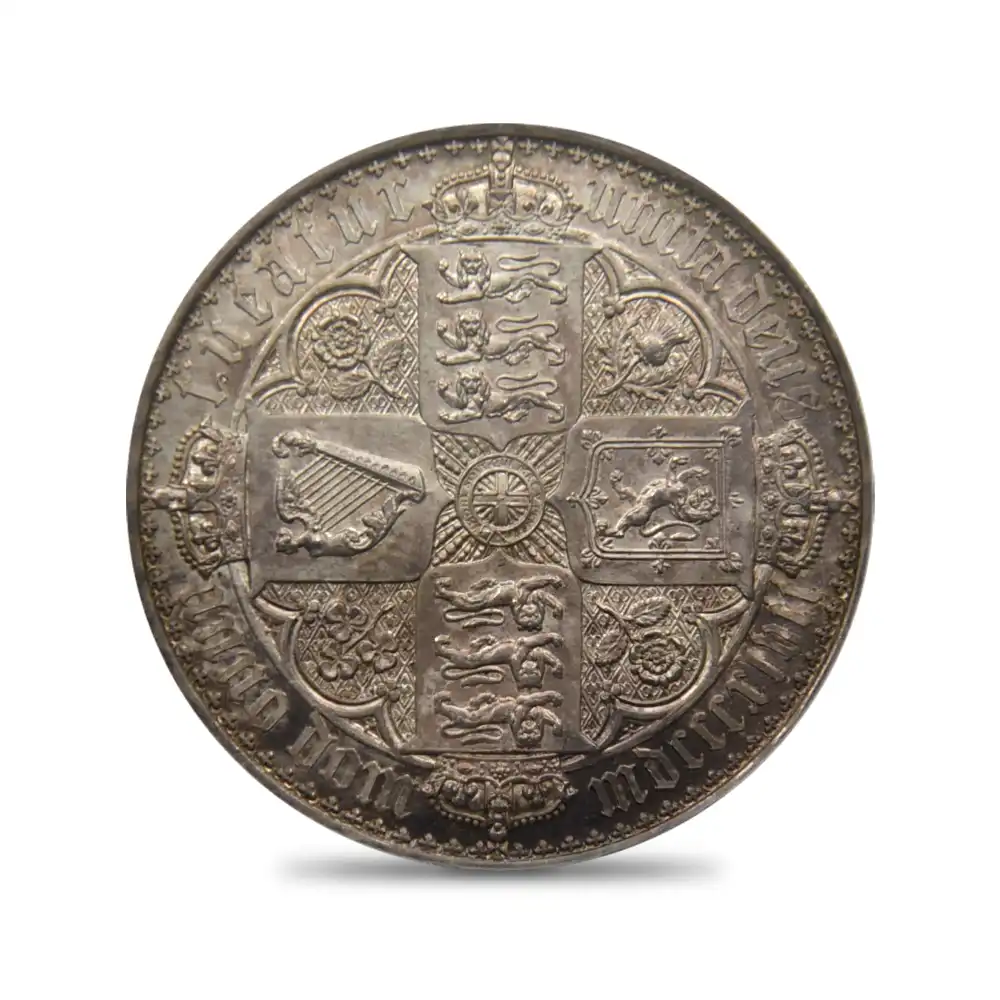 アンティークコイン3：4195 1847 ヴィクトリア女王 ゴチッククラウン銀貨 アンデシモエッジ PCGS PR63CA S-3883