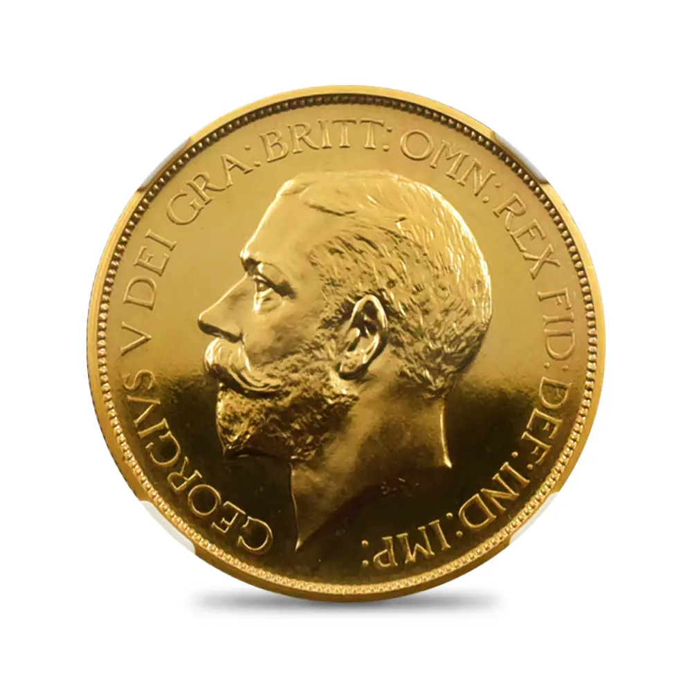 アンティークコイン2：5448 1911 ジョージ5世 聖ジョージ竜退治 5ソブリン金貨 NGC PF66