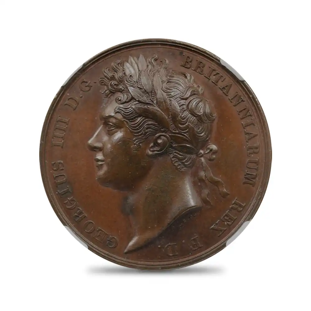メダル2：4207 1821 ジョージ4世 戴冠記念 銅メダル NGC AU58BN BHM-1070