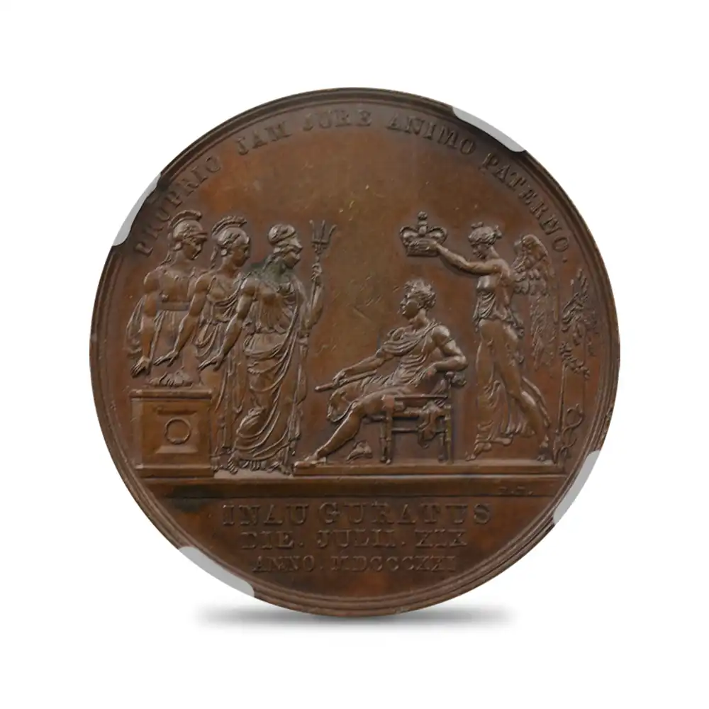 メダル3：4207 1821 ジョージ4世 戴冠記念 銅メダル NGC AU58BN BHM-1070