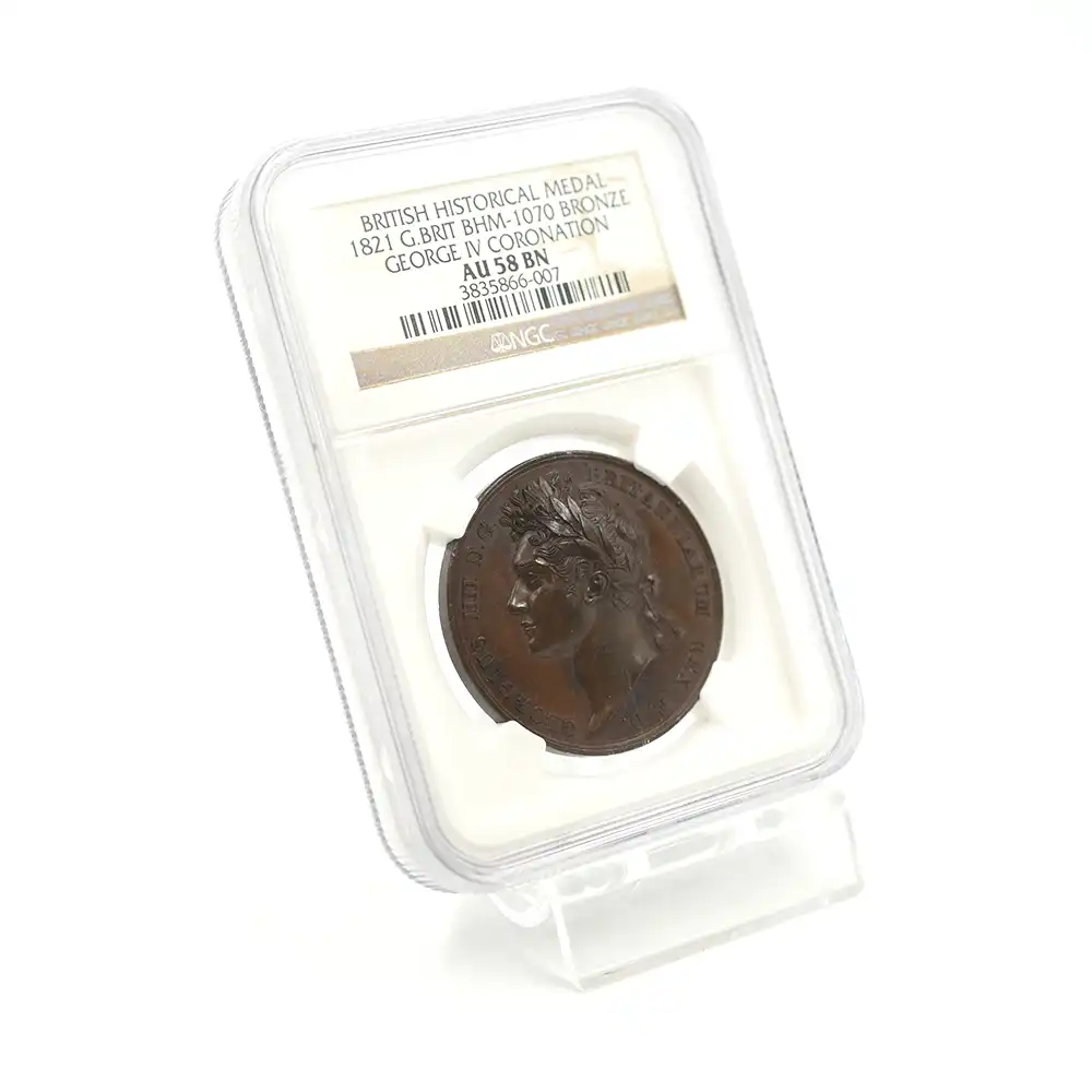 メダル6：4207 1821 ジョージ4世 戴冠記念 銅メダル NGC AU58BN BHM-1070