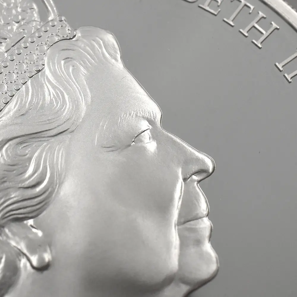 モダンコイン12:6863 イギリス 2015 エリザベス2世 最長在位記念 10ポンド5オンス銀貨 ファースト500ストラック NGC PF70UC 箱付き