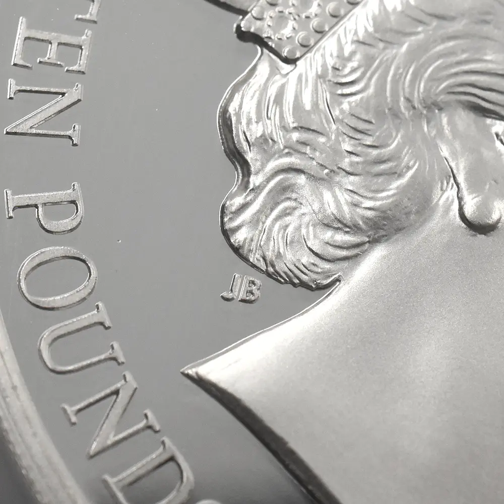 モダンコイン13:6863 イギリス 2015 エリザベス2世 最長在位記念 10ポンド5オンス銀貨 ファースト500ストラック NGC PF70UC 箱付き