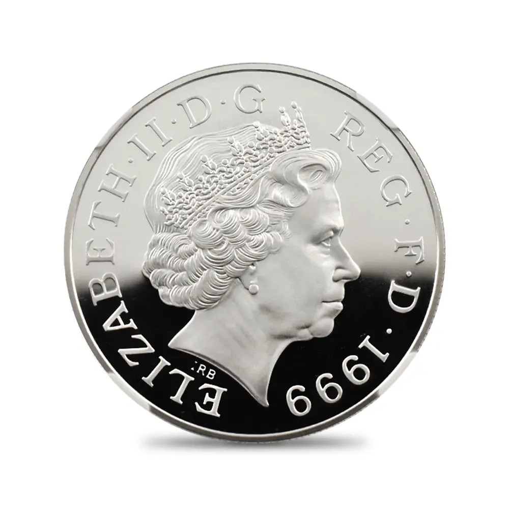 モダンコイン3:6867 イギリス 1999 エリザベス2世 ダイアナ妃追悼記念 5ポンド銀貨 NGC PF69UC