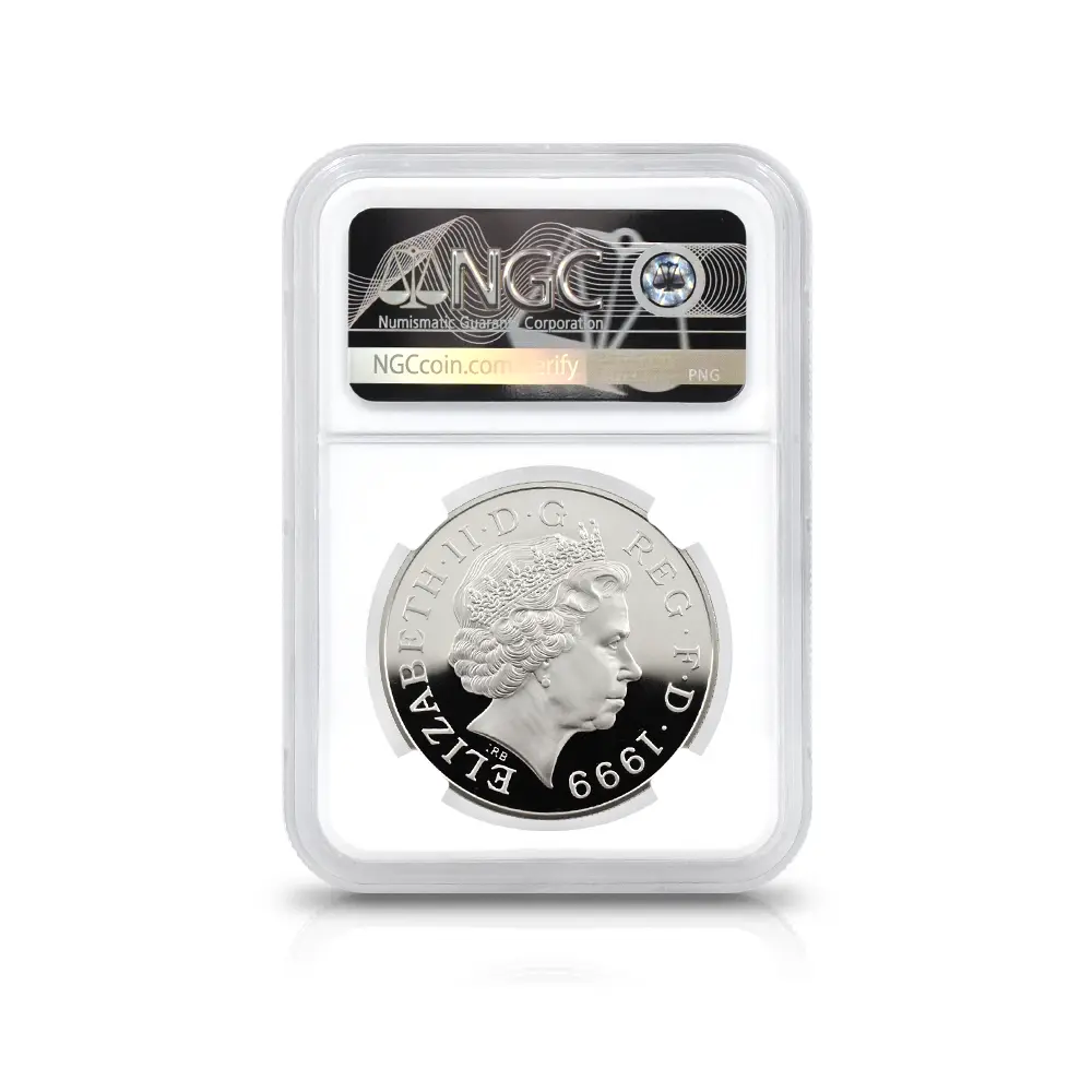 モダンコイン5:6867 イギリス 1999 エリザベス2世 ダイアナ妃追悼記念 5ポンド銀貨 NGC PF69UC