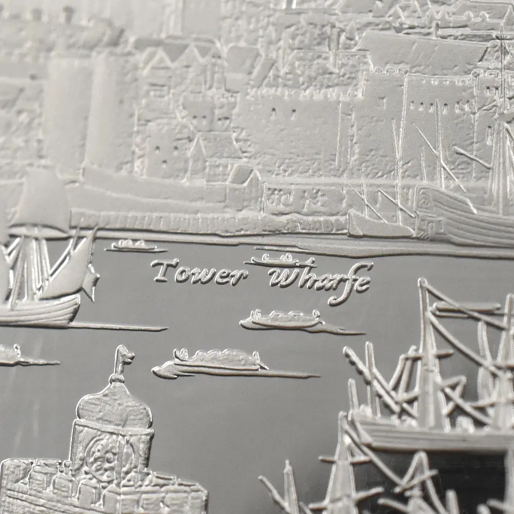 モダンコイン11：6868 イギリス 2022 エリザベス2世 都市景観シリーズ第1弾 ロンドン 5ポンド2オンス銀貨 発行即日鑑定品 NGC PF70UC 箱付き