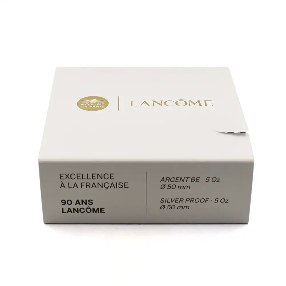 モダンコイン4：6505 フランス 2025 フランスの卓越 ランコム 50ユーロ5オンスプルーフ銀貨 未鑑定 箱付き