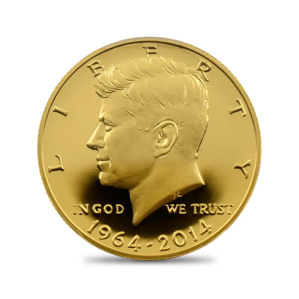 モダンコイン2：6873 アメリカ 2014-W ジョン・F・ケネディ 没後50周年記念 50セント 3/4オンス金貨 ファーストストライク PCGS PR70DC