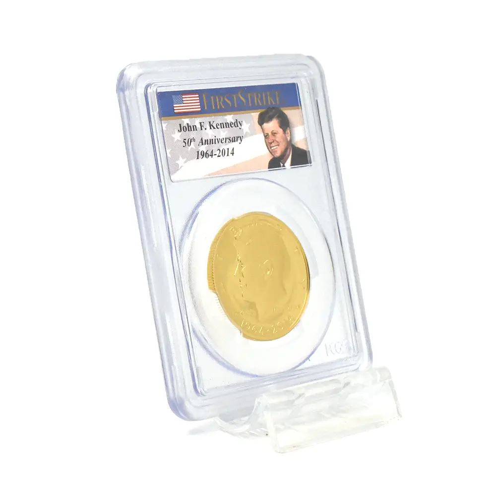モダンコイン6：6873 アメリカ 2014-W ジョン・F・ケネディ 没後50周年記念 50セント 3/4オンス金貨 ファーストストライク PCGS PR70DC