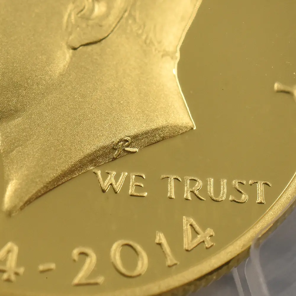 モダンコイン8：6873 アメリカ 2014-W ジョン・F・ケネディ 没後50周年記念 50セント 3/4オンス金貨 ファーストストライク PCGS PR70DC