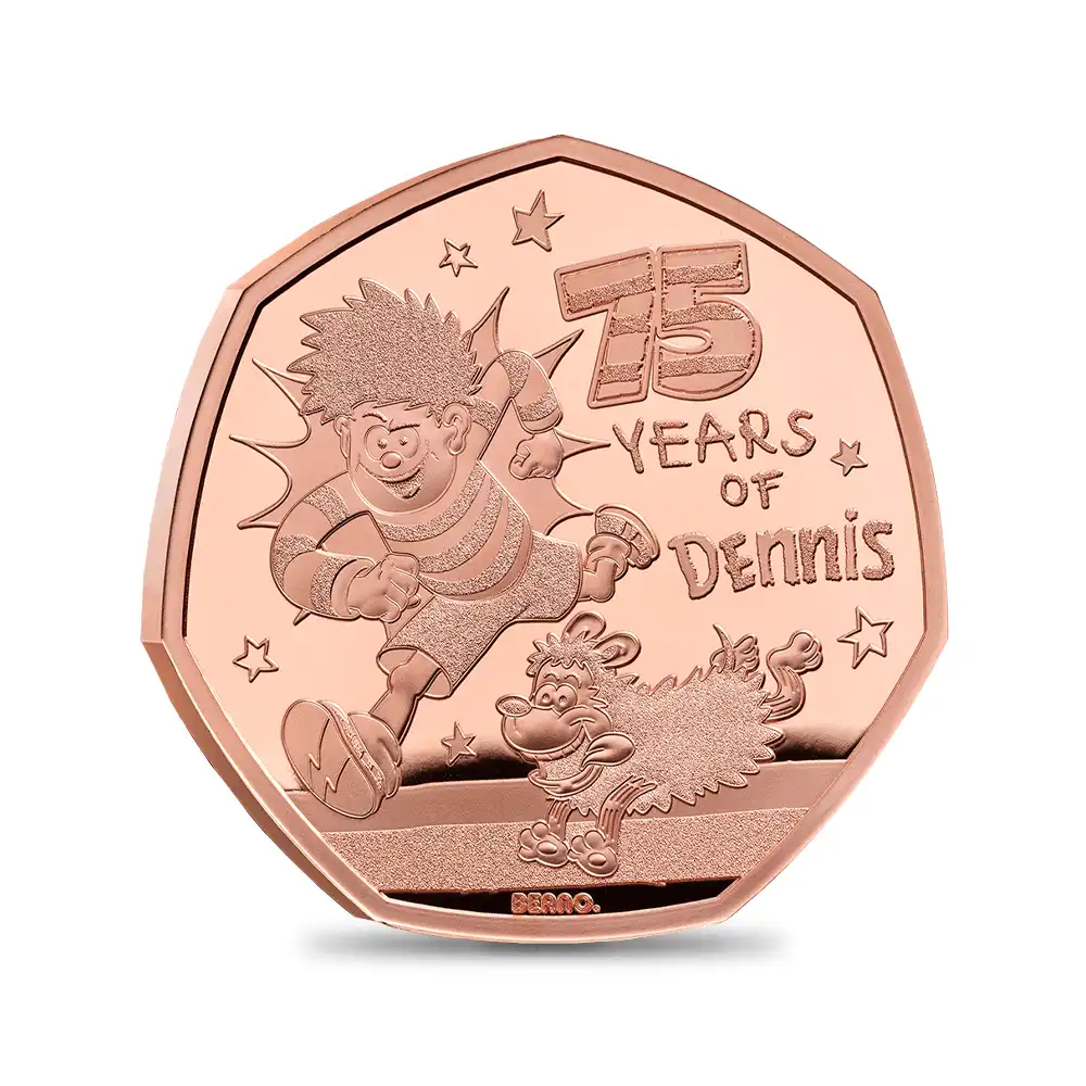 モダンコイン2：6875 イギリス 2026 チャールズ3世 わんぱくデニス75周年記念 50ペンスプルーフ金貨 未鑑定 箱付き【ご予約承り品】