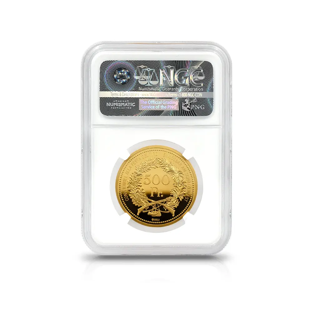 モダンコイン5：5482 スイス 2016 ティチーノ射撃祭 500フラン1/2オンス金貨 NGC PF68UC