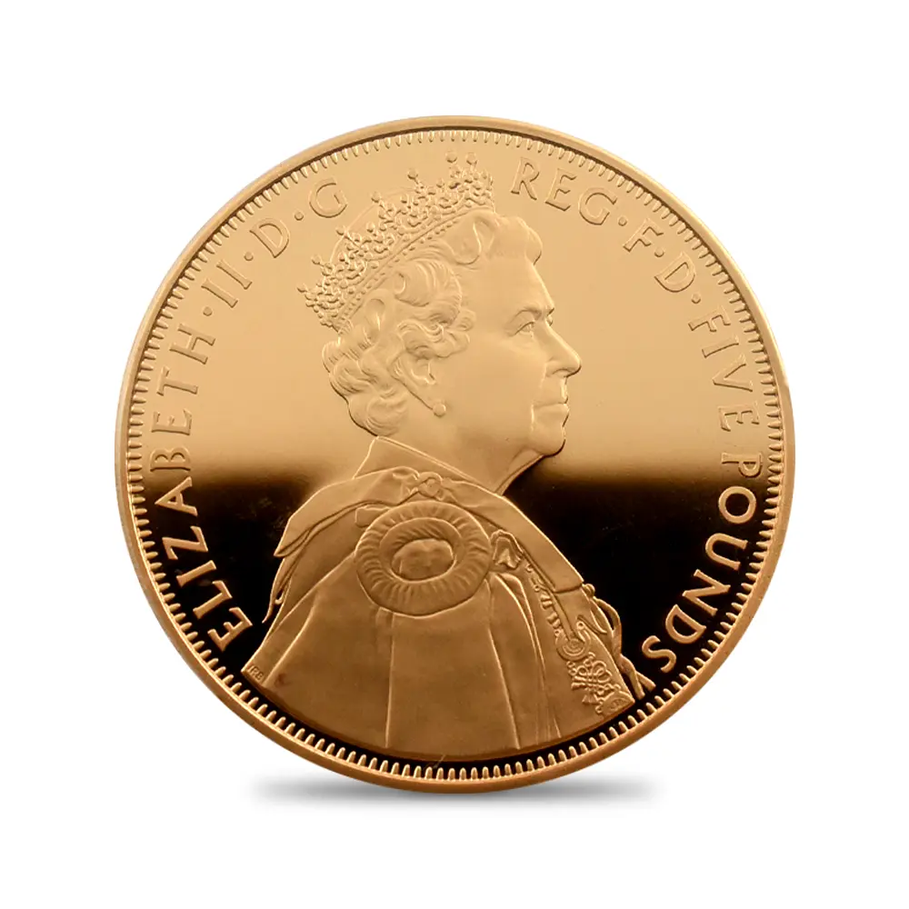 モダンコイン3：5483 2012 エリザベス2世 即位60周年記念 ダイアモンドジュビリー 5ポンド 金貨 PCGS PR69DC