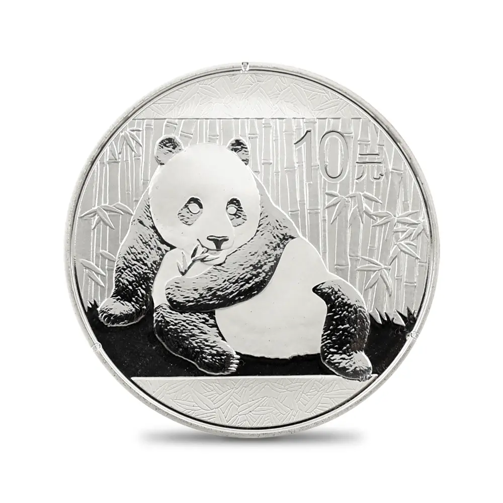 地金型2：5469 中国 2015-2024 パンダ 10元 30g 銀貨10枚セット 箱付き
