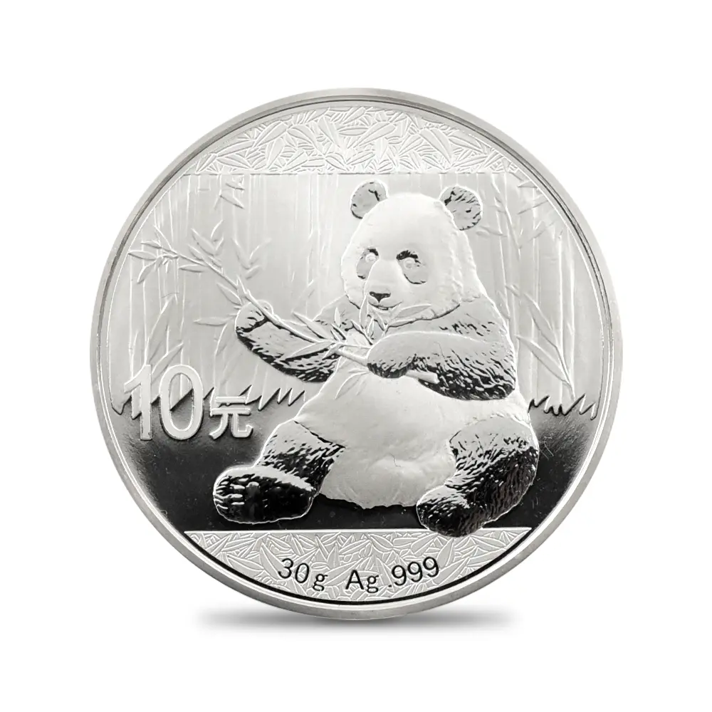 地金型6：5469 中国 2015-2024 パンダ 10元 30g 銀貨10枚セット 箱付き