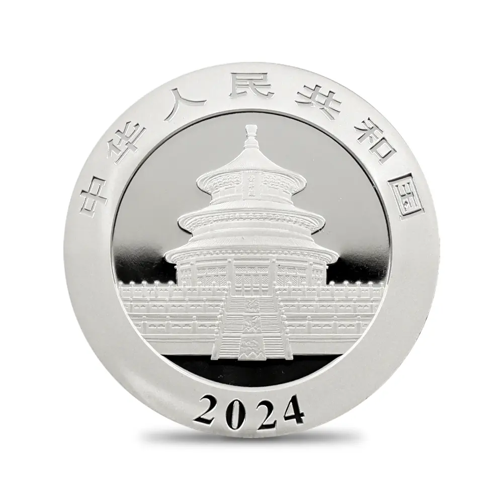 地金型21：5469 中国 2015-2024 パンダ 10元 30g 銀貨10枚セット 箱付き