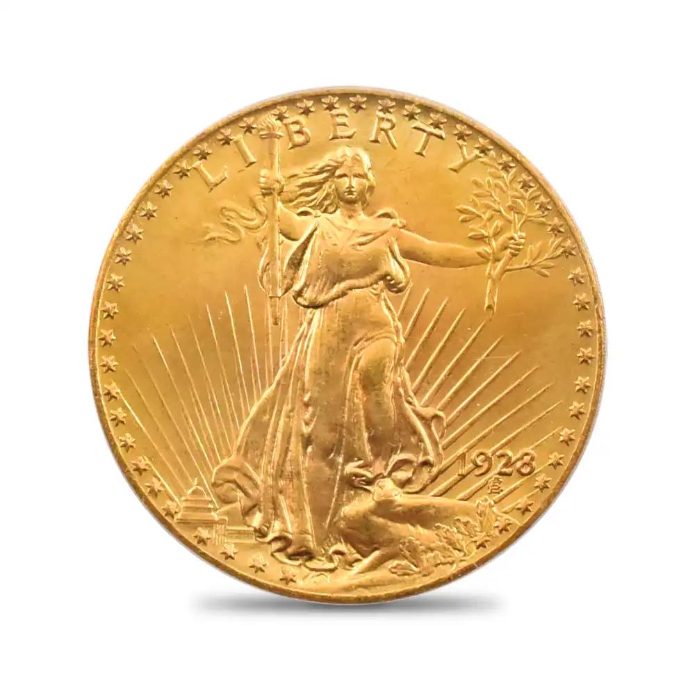 アンティークコイン2：6884 アメリカ 1928 ダブルイーグル 20ドル金貨 PCGS MS66