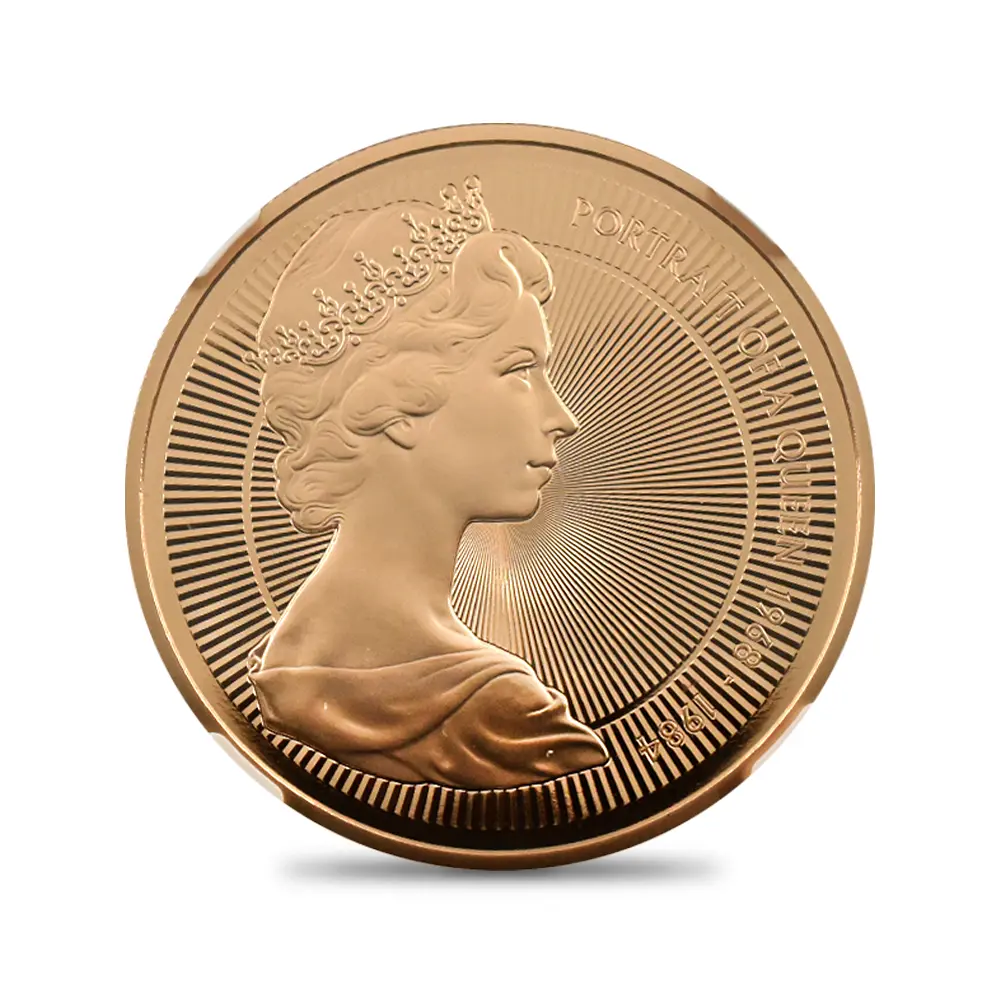 モダンコイン2:6887 イギリス 2026 チャールズ3世 エリザベス2世のコイン肖像シリーズ 第二弾 ヤングエリザベス 5ポンド金貨 ファーストリリース NGC PF69UC チャールズ3世ラベル 箱付き