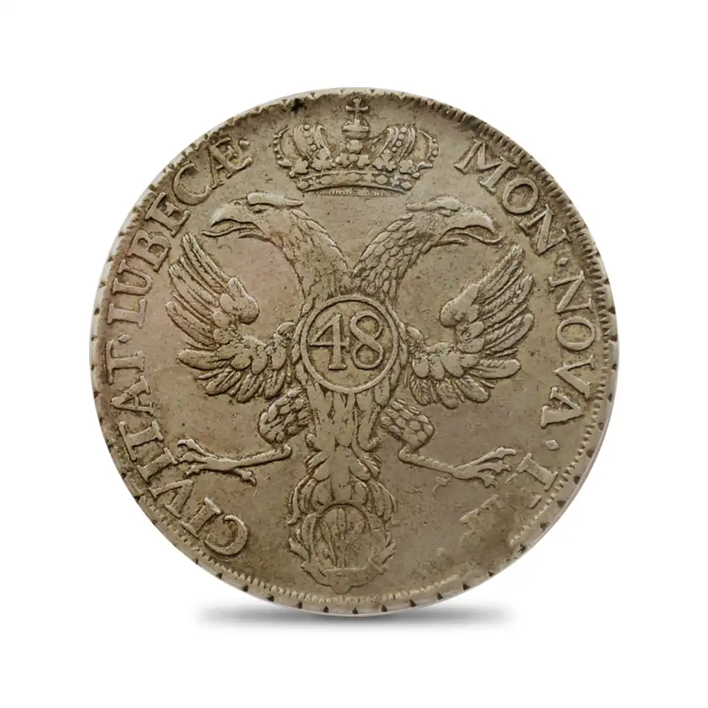 アンティークコイン2：4244 ドイツ リューベック 1752-JJJ 48シリング銀貨 PCGS XF45 D-2420