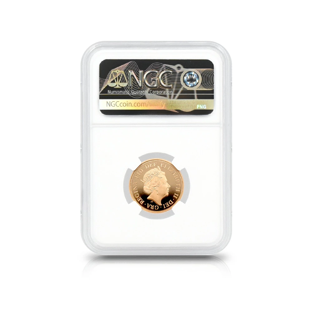 モダンコイン5：2362 2022 エリザベス2世 即位70周年記念プラチナジュビリー 特別発行ソブリン金貨 NGC PF70UC 箱付き