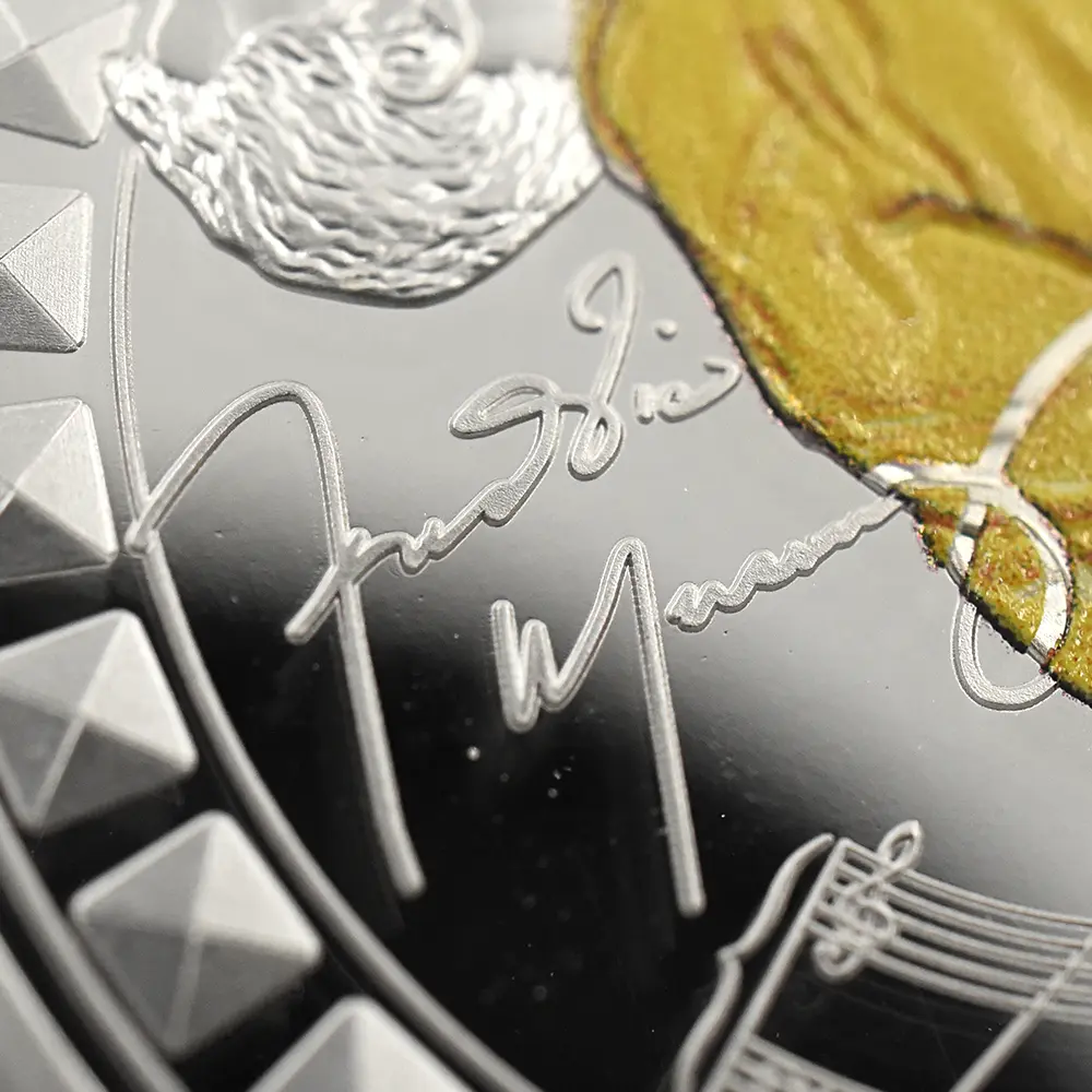 モダンコイン12：6892 イギリス 2025 チャールズ3世 ミュージックレジェンド第12弾 フレディ・マーキュリー 2ポンド1オンスカラー銀貨 ファーストリリース NGC PF70UC 箱付き